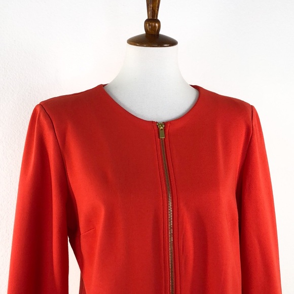 Philosophy Red Zipper Front Jacket Blazer - Picture 2 of 7